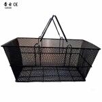 Custom Size Supermarket Accessories Black Wire Shopping Basket