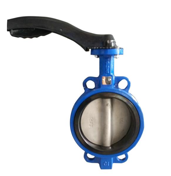 Buy cheap pn16 Cast Ductile Iron Wafer Lug butterfly valve Electric Pneumatic Aluminium Handle DN100 150 300 200MM Tianjin from wholesalers