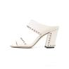 Buy cheap Lambskin ODM Women High Heeled Shoes With Metallic Dome Embellishments from wholesalers