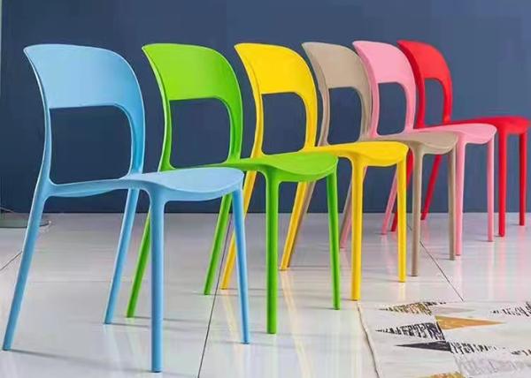 Buy cheap 56cm 47cm Coloured Plastic Dining Chairs Scratch Resistant Restaurant Coffee Shop from wholesalers