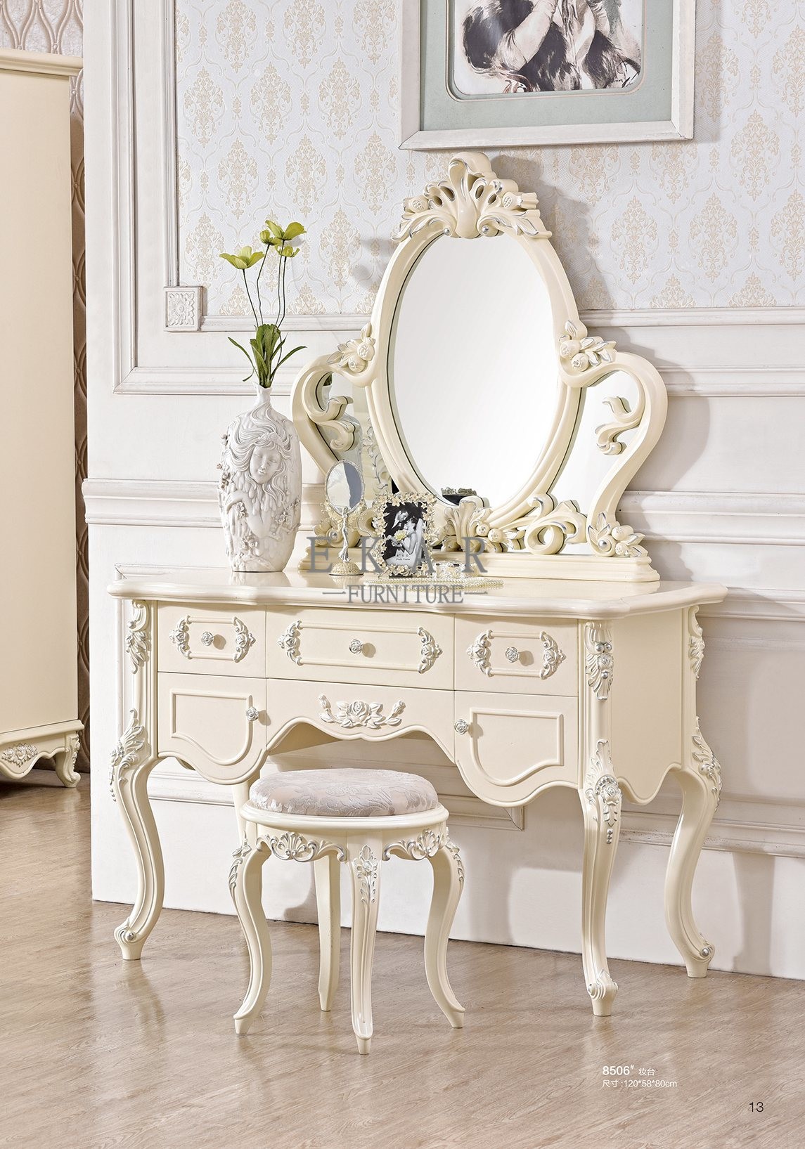 New design wooden dressing table with drawers