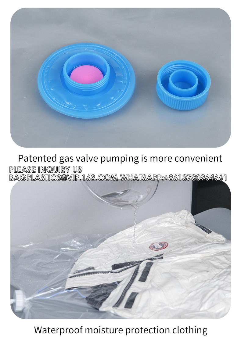 Space Saver Vacuum Compression Hanging Vacuum Storage Bag Down Jacket Vacuum Compressed Space Saver Storage Bags