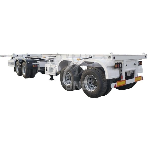 Buy cheap 20ft Skeletal Superlink Tandem Semi Trailers Bi-train Trailer with Electric 24V 7 ways from wholesalers