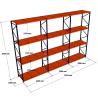 Buy cheap Q235B Commercial Storage Racks 450KG Light Duty Shelf Powder Coated from wholesalers