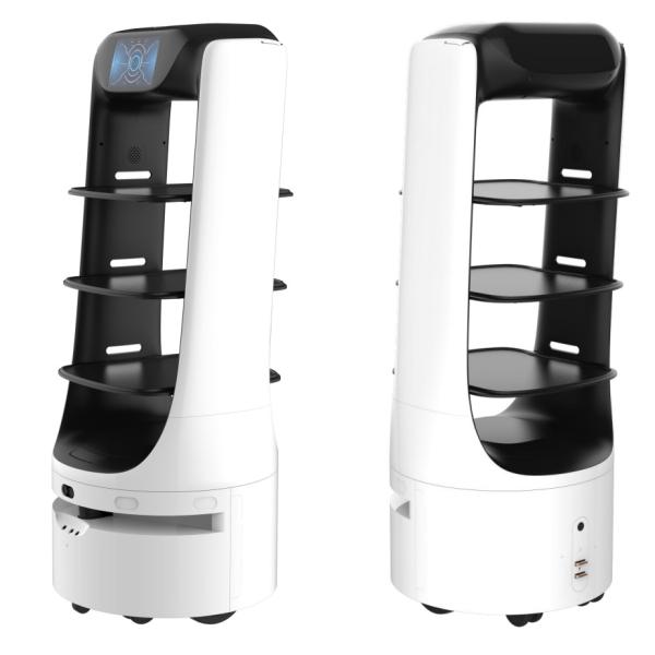Buy cheap Laser Navigation Self meal Delivery Robot 3 Floors Plates Food Delivery Robot Restaurant from wholesalers