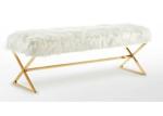 Firm Welding Velvet Dining Bench Seat 45cm Height