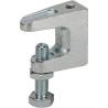 Buy cheap Electrical Steel Beam Grounding Clamp Clip Silver Measurement System Metric from wholesalers