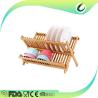 Buy cheap Eco-friendly bamboo folding dish drying rack for kitchen from wholesalers
