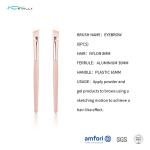 Professional Inclined Flat Angled Eyebrow Brush Plastic Handle Women Cosmetic