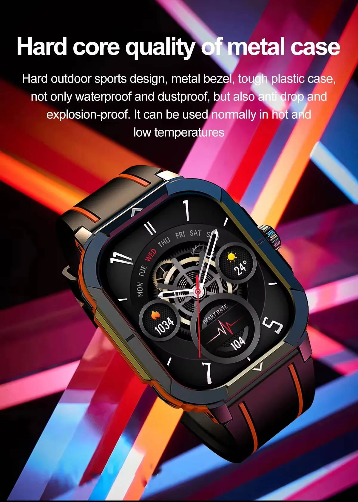HK56 2.06Inch Rugged Smartwatch 42mm Amoled Retina Screen