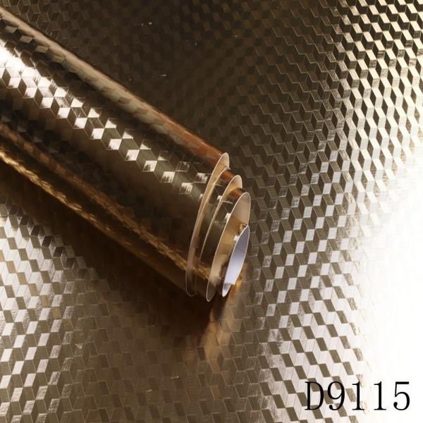 High Glossy Kitchen Backsplash Waterproof Wallpaper Stickers Aluminum Foil Wall