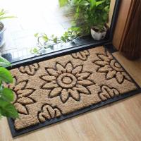 Buy cheap Beautiful Flat Door Mat , Coconut Fiber Doormat Embossed Sunflower product