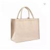 Buy cheap Silk Screen Plain Shopper Shopping Bag Customized Handmade Gift Beach Hemp Jute Bags from wholesalers