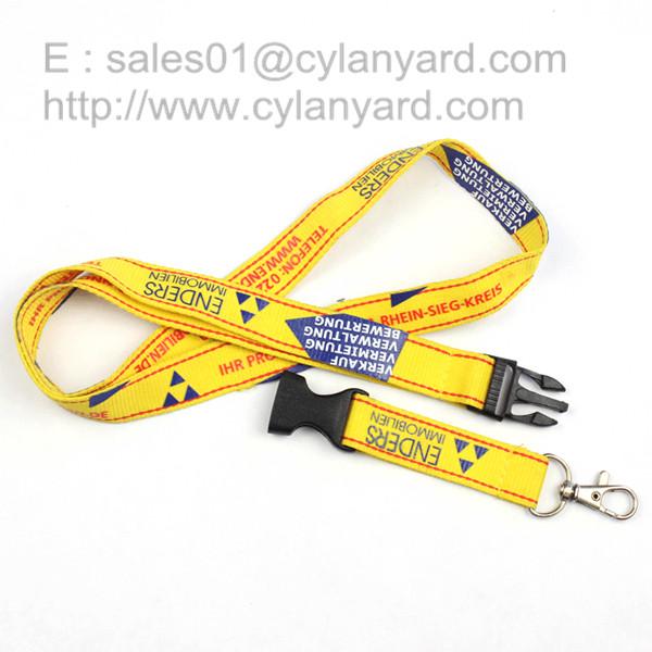 Buy cheap Screen printed lanyard with ABS buckle release and metal thumb hook wholesale from wholesalers