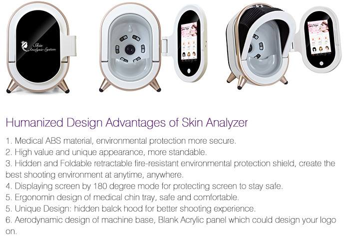 3d Moisture Portable Facial Skin Analyzer Machine / Skin Hydration Analyzer