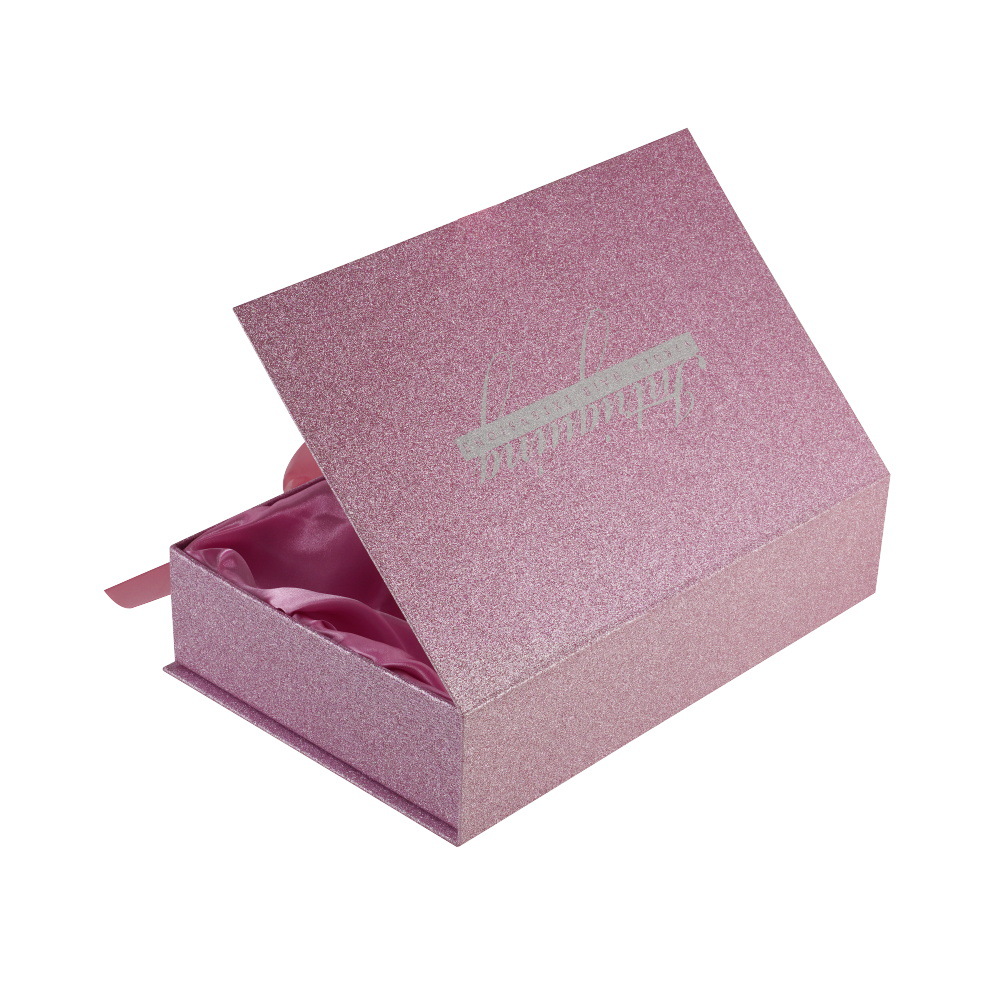 Recycled Foldable Magnetic Closure Gift Box With Ribbon Multipurpose