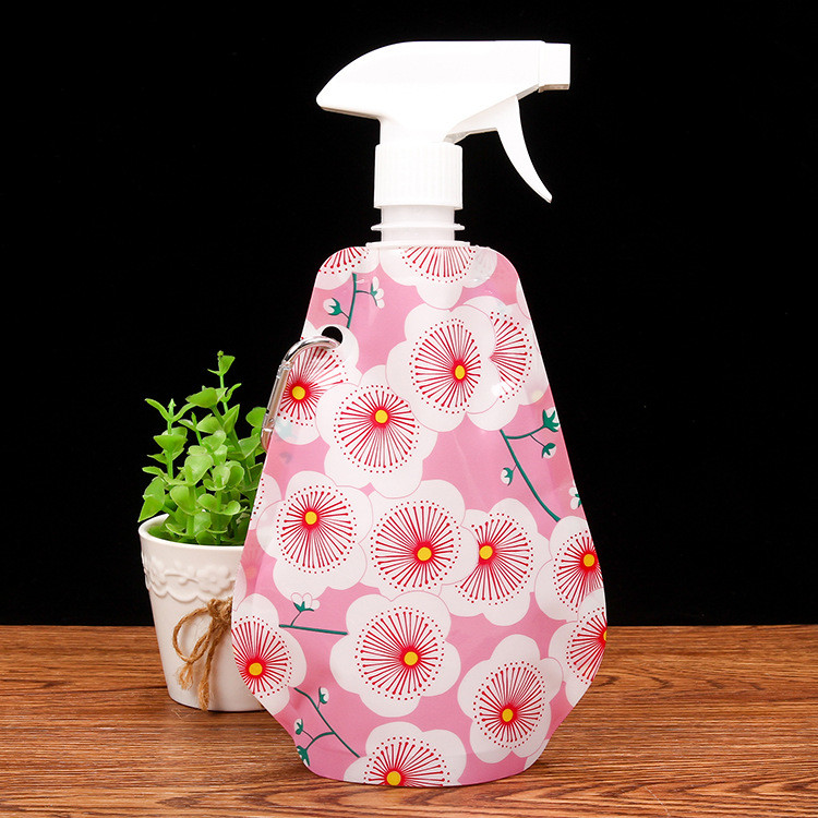 Customize Sprayer Bottle 750Ml Plastic Water Bag Reusable BPA Free Empty Water Mist Spray Package