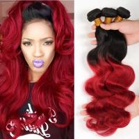 Buy cheap 3 Bundles Weave Ombre Real Hair Extensions Remy Hair Last Long Time For Girl product