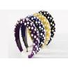 Buy cheap Flannelette high cranial girls fabric headbands sticky bead headband Yiwu hair accessories from wholesalers
