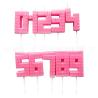 Buy cheap Digital Candle 0-9 Topper Cake Cute Pink Bow White Little Hat Birthday Candle Cake Topper Candles from wholesalers