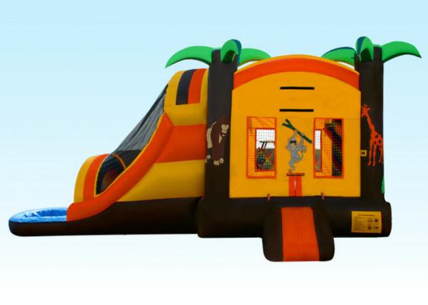 Buy cheap Yellow Fun City Inflatable Bouncer Combo Environmental Friendly from wholesalers