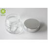 Buy cheap Thick Wall Clear Glass Face Cream Jars 100g Round Shape With Silver Color Cap from wholesalers