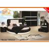 Buy cheap royal luxury arabic style beautiful solid teak wood bedroom furniture sets space saving round simple double bed from wholesalers