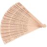 Buy cheap Custom Chinese Carved Folding Fragrance Wood Hand Fan Hotel Wedding Fan from wholesalers