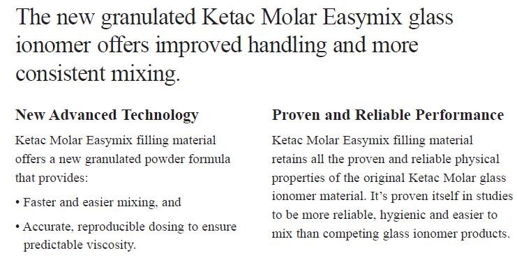 Orthodontic 3M Dental Ketac Molar Easymix Glass Ionomer Restorative Cement