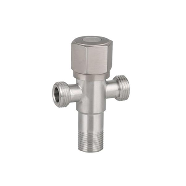Buy cheap 304 Brushed 90 Degree Angle Valve Round Handle Quick Open Hexagon from wholesalers
