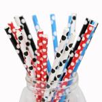 Decorative Wedding Party Paper Straws Cute Beverage Paper Drinking Straws