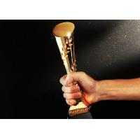 Buy cheap Gold Plated Polyresin Trophy Cylinder Shape Year - End Bonus For Enterprise product