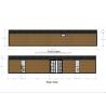 Buy cheap Galvanized Steel Bending 180g and Aluminum Alloy Windows 40ft Modern Design Prefabricated Wooden Container House for Hotel Shop from wholesalers
