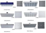 200MM X200MM Plastic ABS Square Rainfall Shower Head With Brass Ball Joint