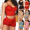 Buy cheap 2 Piece Ladies Comfortable Sling Solid Sexy Lace Sleepwear Suit Seductive Pajama Sets from wholesalers