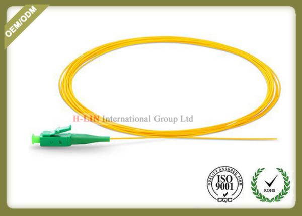 Buy cheap LC / APC Pigtail Fiber Optic Cable Single Mode 0.9mm Simplex With Green Tip from wholesalers