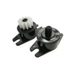 Custom Soft Close Rotary Damper Hinges - Aluminium Cable Grommet