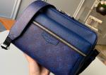 Black Square Taiga Leather Message Luxury Cross Body Bag Single Shoulder