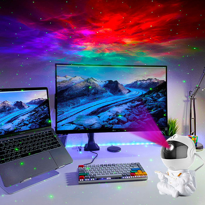 FCC Ceiling RGB Space Star Projector White Color With Remote