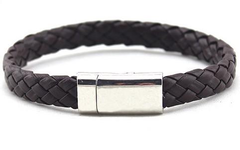 Buy cheap Fashion men bracelet leather with magnetic buckle from wholesalers