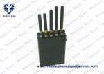 5 Antenna Portable Signal Jammer for GPS / Cell Phone WiFi 100-240v Power Supply