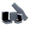 Buy cheap Grey PU Leather Luxury Jewelry Box for Ring Necklace Bracelet Set Packaging by Hanhong from wholesalers