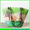 Buy cheap LDMC-073 hot sale summer straw bag lady embroidery starfish beach straw bags with wooden beads from wholesalers