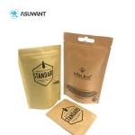 Zip lock Reusable Sandwich Printed Kraft Paper Bags