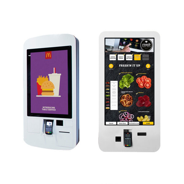 Restaurant Smart Digital Signage Kiosk , Payment Lcd Digital Signage With