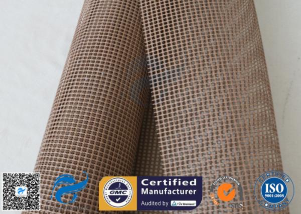 Quality 600g PTFE Coated Glass Fibre Fabric Mesh Fabric Conveyor Belt 4x4 for sale