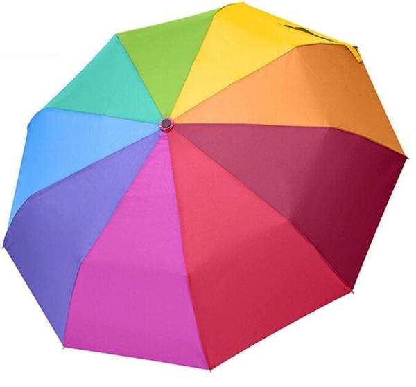Buy cheap SGS Auto Open And Closed Fiberglass Ribs Rainbow Color Umbrella from wholesalers