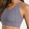 Buy cheap Adjustable Strap Round Neck Womens Sports Bra Quick Dry Nylon Fitness Crop Top from wholesalers
