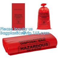 Buy cheap Polypropylene Biohazard Disposal Bags, Warning Label, Sterilization Printed, product