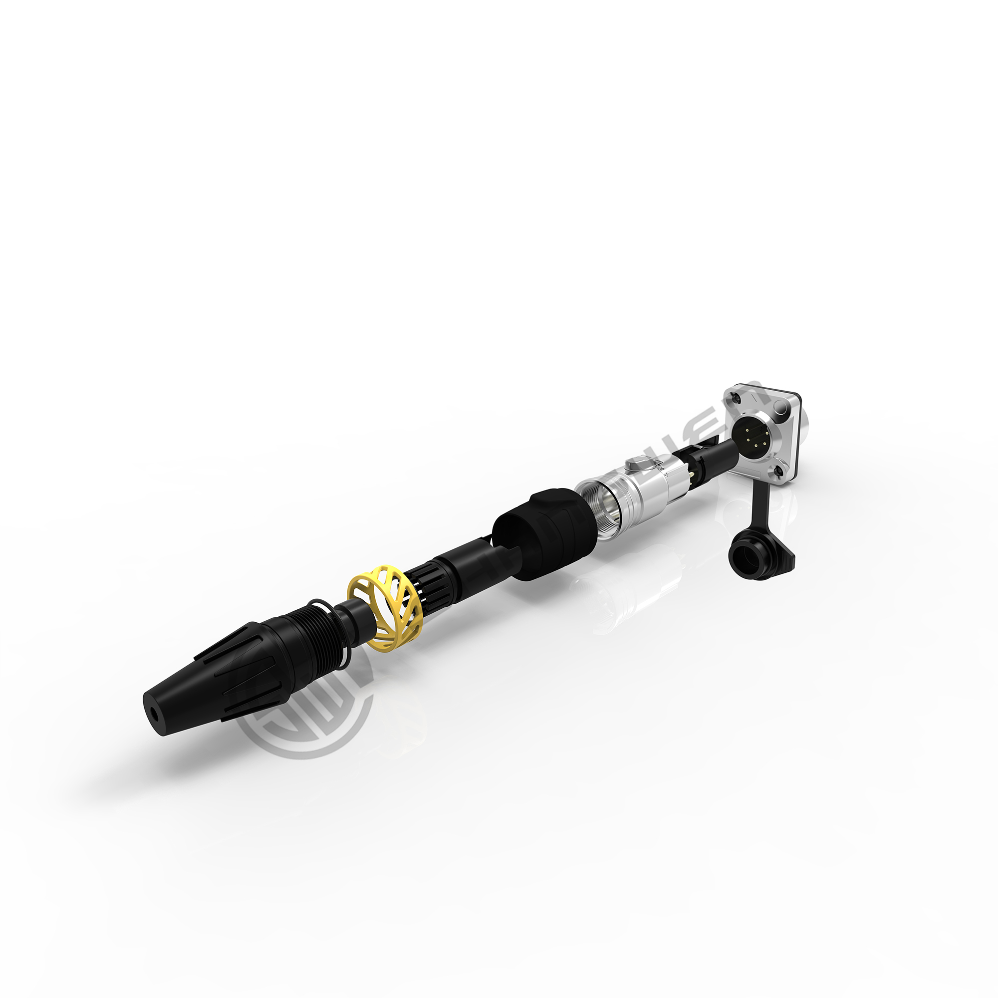 Audio XLR 5 Pin Waterproof Electrical Connectors Ip65 Female Plug